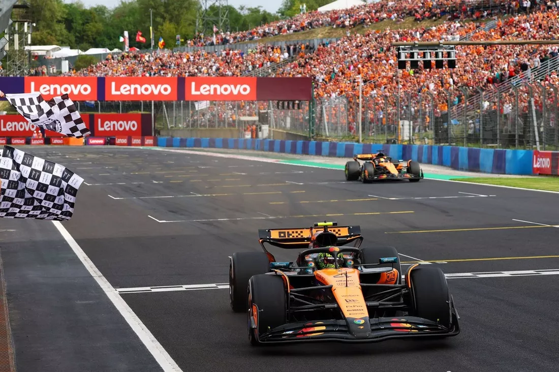 Lando Norris gana el GP de Hungría 2025 y aprieta la lucha por el título de Fórmula 1 Lando Norris gana el GP de Hungría 2025 y aprieta la lucha por el título de Fórmula 1