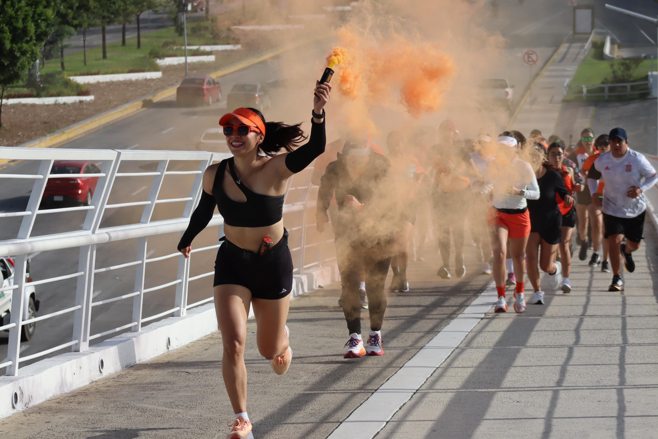 Más de 300 personas participaron en el “Trote Naranja” por la igualdad en Puebla
